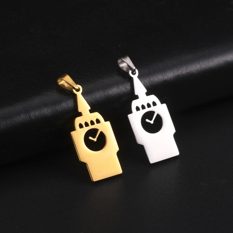 304 Stainless Steel Clock Tower Pendant Hollow Big Ben Design Polished Architecture Charm For DIY Necklace Jewelry Making Accessories