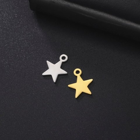 Roestvrij Staal Ster Hanger DIY Sieraden Maken Gepolijste Vijfpuntige Ster Charm Voor Ketting Armband Accessoires