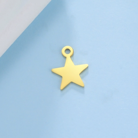 Roestvrij Staal Ster Hanger DIY Sieraden Maken Gepolijste Vijfpuntige Ster Charm Voor Ketting Armband Accessoires