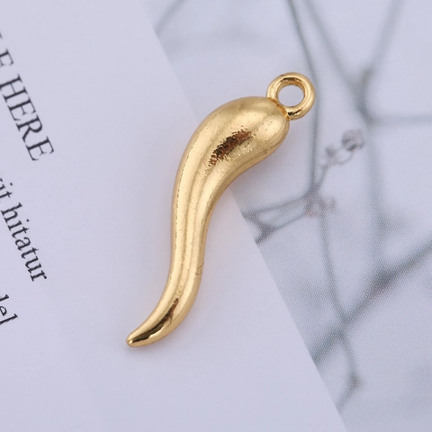 Vintage Alloy Pepper Chili Charms Italian Horn Cornicello Pendants For DIY Jewelry Making Bracelet Necklace Accessories