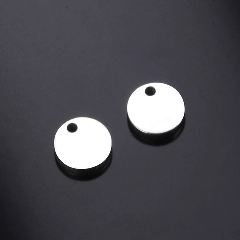 Minimalist Stainless Steel Solid Round Pendant Mirror Polished Blank Disk Charm Pendant Only Without Chain DIY Jewelry Making