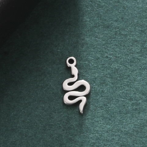 Pendentif Serpent en Acier Inoxydable Poli Miroir Accessoires de Création de Bijoux DIY pour Collier Bracelet Boucles