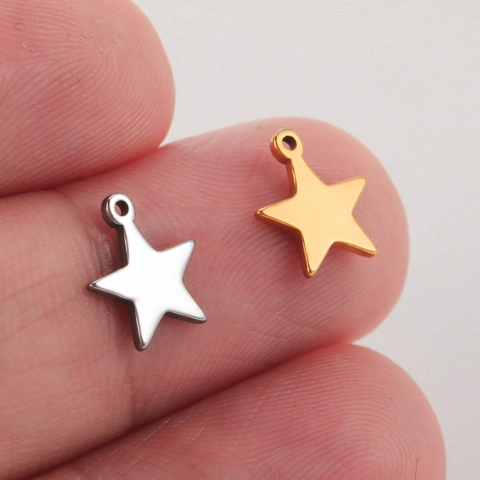 Minimalistische Roestvrijstalen Sterhangers Voor DIY Sieraden Maken Sterbedels Voor Ketting Armband Modeaccessoires
