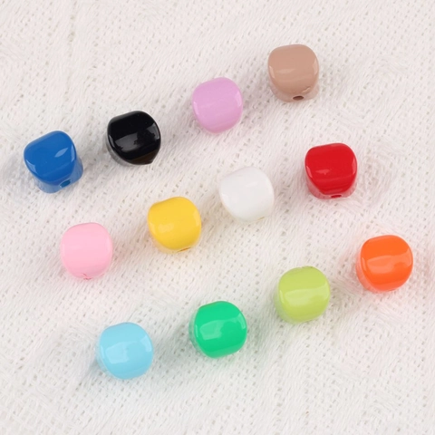Acrylic Painted Square Loose Beads Small Waist Spacer Beads Colorful DIY Jewelry Making Accessories For Phone Chain Keychain Bag Chain