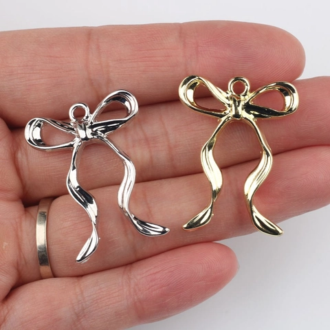 Colgantes de Aleación de Lazo Accesorios para la Creación de Joyas DIY para Collares Pulseras Pendientes Dijes de Metal Oro Plata