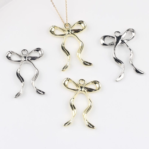 Colgantes de Aleación de Lazo Accesorios para la Creación de Joyas DIY para Collares Pulseras Pendientes Dijes de Metal Oro Plata