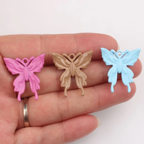 Minimalistischer Legierung Schmetterling Anhänger Bunt Emaille DIY Charms Für Halskette Armband Herstellung Schmuckzubehör