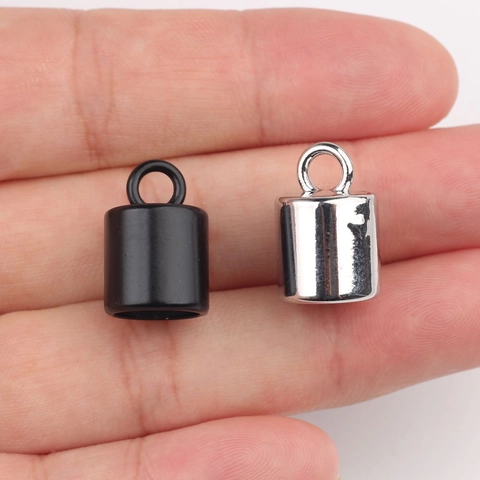 Minimalist Alloy Cylinder Weight Shaped DIY Pendant Charm Jewelry Findings For Necklace Bracelet Making Craft Accessories