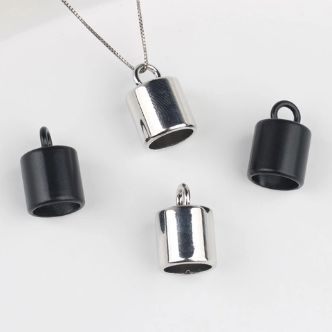 Minimalist Alloy Cylinder Weight Shaped DIY Pendant Charm Jewelry Findings For Necklace Bracelet Making Craft Accessories