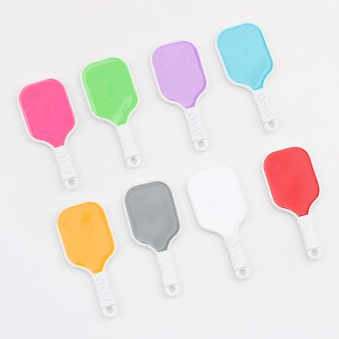 Alloy Pickleball Paddle Pendant Miniature Sports Racket Drip Oil Enamel Charms For DIY Jewelry Necklace Bracelet Keychain Making Accessories