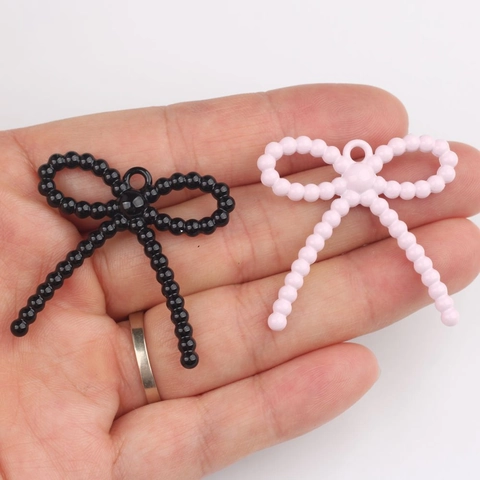Colgante Lazo de Aleación DIY Charms para Creación de Joyas Pulsera Collar Pendiente Textura Perlada Accesorio Pintado Suministro