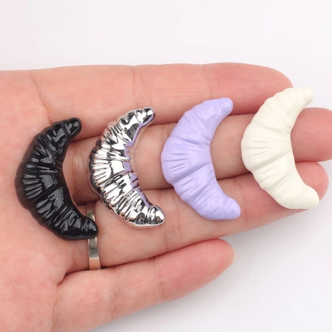 Zinc Alloy Croissant Pendants Simulation Food Bread Charms For DIY Necklace Earrings Jewelry Making Findings Accessories