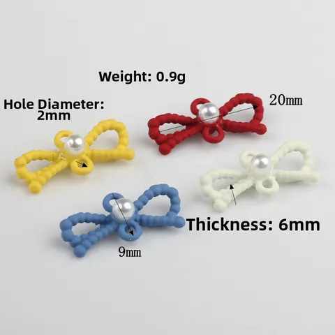 Perles en Vrac de Nœud en Alliage Avec Perle Artificielle et Strass pour la Fabrication de Bijoux Bricolage Bracelet Collier