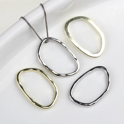 Pendentifs Minimalistes en Alliage de Zinc Irréguliers pour la Fabrication de Bijoux Bricolage Accessoires Connecteurs Style Lave Poli