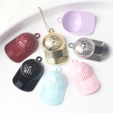 Alloy Painted Baseball Cap Pendants For DIY Jewelry Making Necklaces Earrings Bracelet Charms Sporty Fashion Accessories