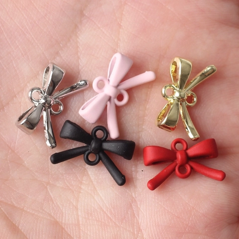 Conectores de Joyería de Lazo de Aleación Dijes de Colgante de Lazo de Doble Bucle para Creación de Collares y Pulseras DIY