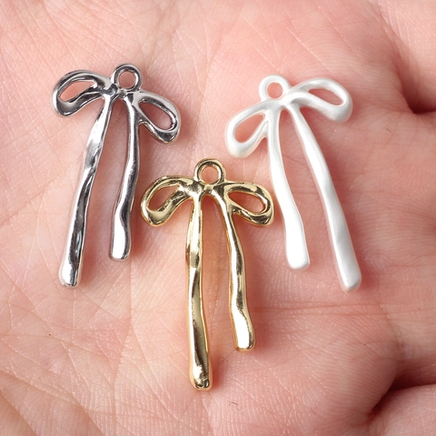 Colgante de Lazo de Aleación Minimalista para Creación de Joyas DIY Collar Pulsera Pendiente Accesorios Solo Colgante