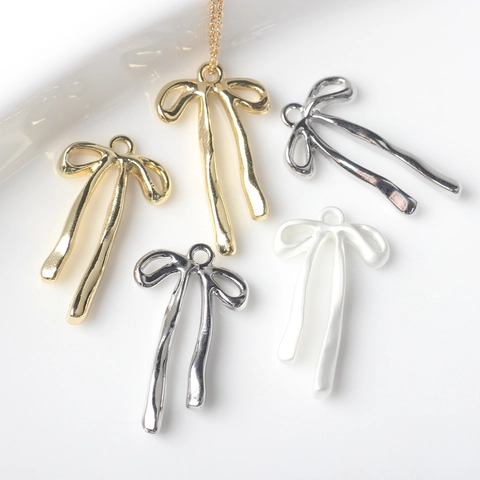 Colgante de Lazo de Aleación Minimalista para Creación de Joyas DIY Collar Pulsera Pendiente Accesorios Solo Colgante