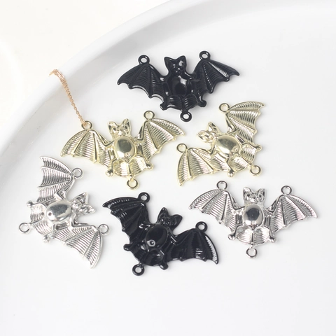 Alloy Bat Connector Pendants For DIY Jewelry Making Gothic Halloween Bat Wings Link Charms DIY Accessories For Necklace Earring
