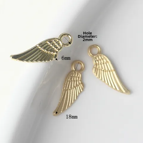 Pendentifs en Alliage Forme Plume Aile pour Création Bijoux DIY Breloques Ailes d'Ange pour Collier Boucle d'Oreille