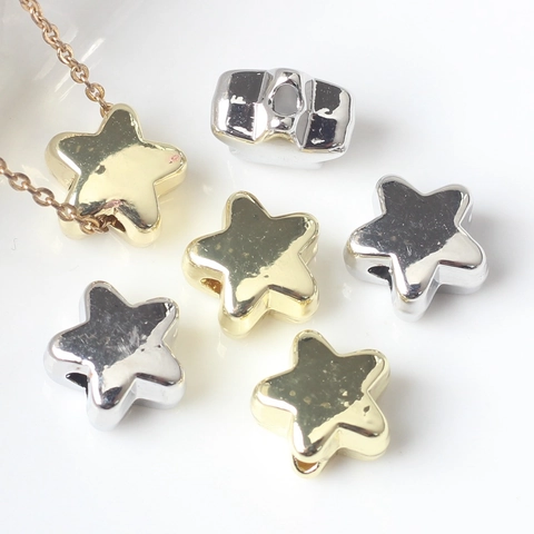 Cuentas Sueltas de Aleación de Zinc en Forma de Estrella para Fabricación de Joyas DIY para Pulsera Collar Pendiente Cuentas Metálicas
