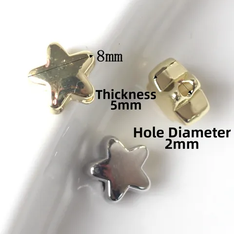 Cuentas Sueltas de Aleación de Zinc en Forma de Estrella para Fabricación de Joyas DIY para Pulsera Collar Pendiente Cuentas Metálicas