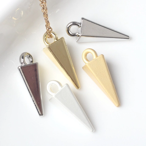 Zinc Alloy Geometric Pyramid Pendants Minimalist Charms For DIY Necklace Bracelet Making Accessory Jewelry Findings