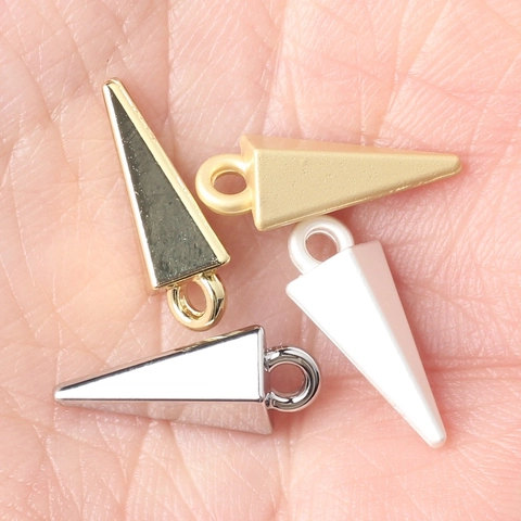Zinc Alloy Geometric Pyramid Pendants Minimalist Charms For DIY Necklace Bracelet Making Accessory Jewelry Findings