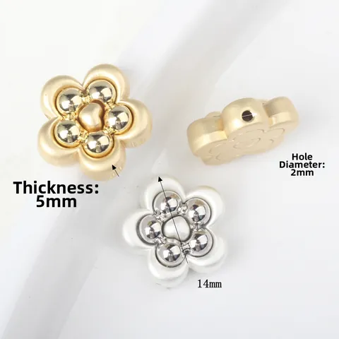 Vintage Legierung Blumenperlen Mit Herzmuster DIY Armband Halskette Schmuckherstellung Blumenförmige Galvanisierte Abstandsperlen
