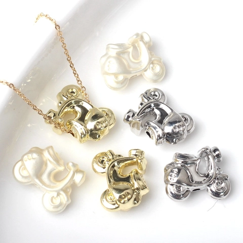 Perline Distanziatrici in Lega di Zinco a Forma di Scooter per Fai da Te Gioielli Bracciale Collana Perla Artificiale Ciondoli Scooter