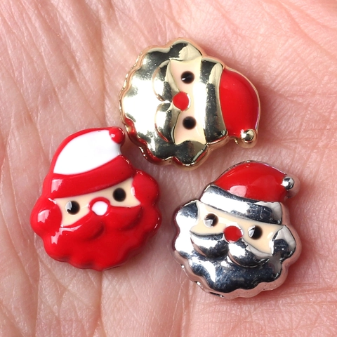 Papá Noel Aleación de Zinc Esmalte Aceite de Goteo Cuentas Sueltas Para DIY Navidad Pulsera Collar Joyería Colgantes de Metal