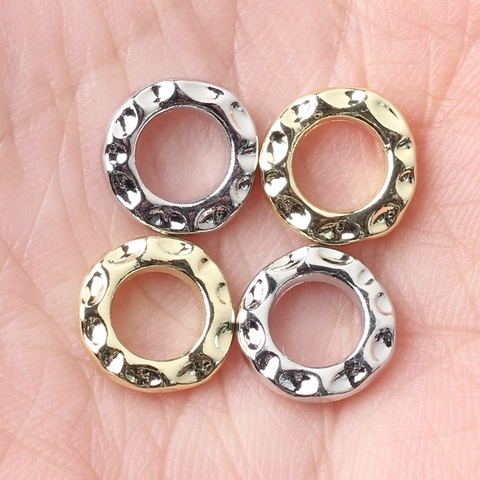 Hammered Geometric Round Circle Pendant Connector DIY Zinc Alloy Jewelry Accessories Findings For Necklace Bracelet Making