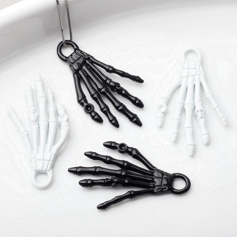 Zinc Alloy Skeleton Hand Pendants Demon Claw Charms Gothic Punk Jewelry Finding For Halloween DIY Jewelry Making Craft Supplies