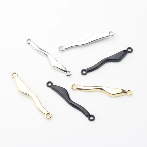 Minimalistische Zinklegierung Geometrische Unregelmäßige Welle S-Form Schmuck Verbinder Anhänger Für DIY Handgemachte Halskette Armband Herstellung Zubehör