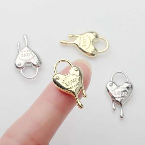 Herzanhänger Aus Zinklegierung Im Liquid Lava Stil Gravierter Herz Charm Für DIY Schmuckherstellung Halskette Armband Zubehör