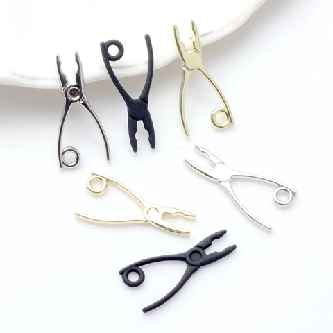 Alloy Mini Plier Charms For DIY Jewelry Making Handmade Pendants For Earrings Necklace Keychain Hardware Tools Accessories