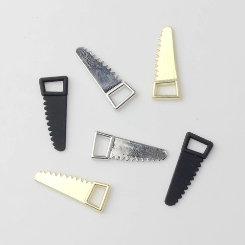 Miniature Zinc Alloy Saw Charms Pendants Electroplated Tool Shape DIY Creative Handmade Jewelry Making Accessories For Earrings Necklace