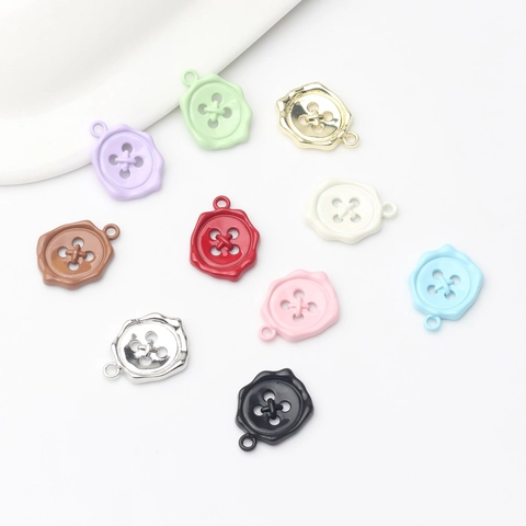 Koreaanse Stijl Legering Knoop Hanger Zegellak Ontwerp Sieradenonderdeel Voor DIY Ketting Armband Maken Handgemaakte Accessoires