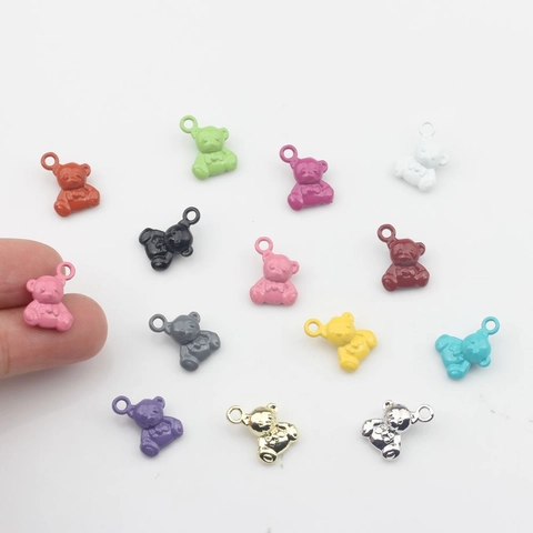 Schattige Emaille Beertjes Bedeltjes Legering Dieren Hangers Voor DIY Sieraden Maken Ketting Armband Oorbel Handgemaakte Accessoires