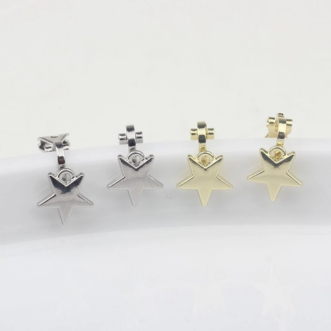 Accessoires de Boucles d'Oreilles à Clip en Forme d'Étoile Alliage Motif Étoile Pour Création de Bijoux DIY Femmes Accessoires Géométriques Étoile