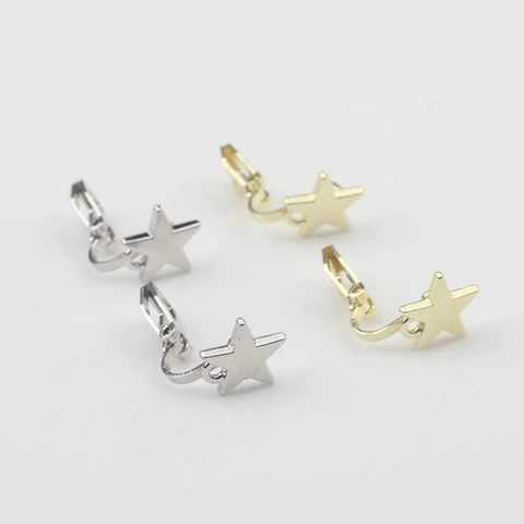 Accessoires de Boucles d'Oreilles à Clip en Forme d'Étoile Alliage Motif Étoile Pour Création de Bijoux DIY Femmes Accessoires Géométriques Étoile
