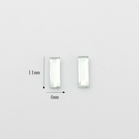 Transparente Glas Strasssteine Mit Flacher Rückseite Facettiert Rechteck Lose Edelsteine Für DIY Ohrring Schmuckherstellung
