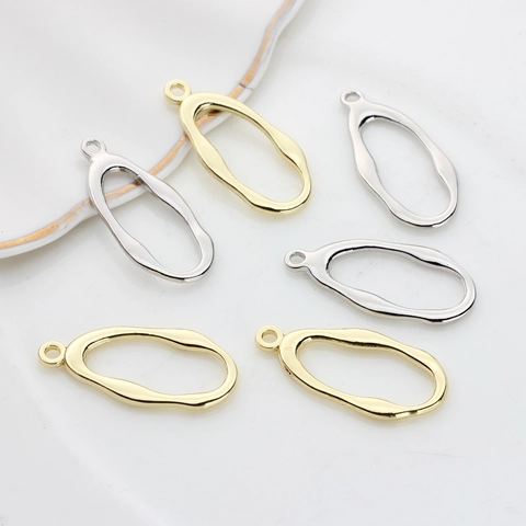 Eenvoudige Zinklegering Onregelmatige Geometrische Hanger Voor DIY Oorbellen Sieraden Maken Accessoires Goud Zilver Verguld