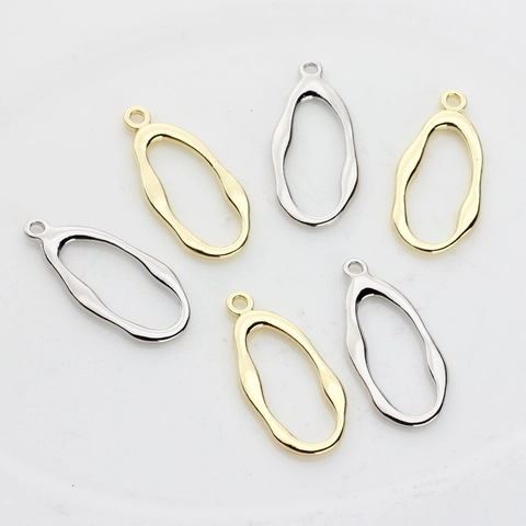 Eenvoudige Zinklegering Onregelmatige Geometrische Hanger Voor DIY Oorbellen Sieraden Maken Accessoires Goud Zilver Verguld