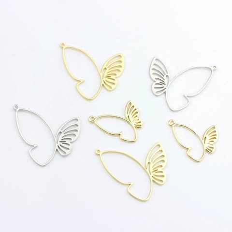 Hollowed-out Butterfly Charms Zinc Alloy Electroplated Pendants For DIY Jewelry Making Earrings Necklace Accessories Findings