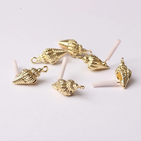 Tige de Boucle d'Oreille Vintage en Alliage Forme Coquillage pour Création Bijoux DIY Accessoire Pendentif Or pour Bijoux Artisanaux Femme