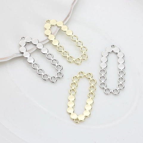 Irregular Hollow Oval Dots Shape Alloy Pendants DIY Earring Findings Jewelry Making Materials Accessories For Handcrafted Crafting