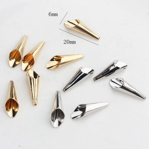 Matériaux de Fabrication de Bijoux DIY Alliage de Zinc Coupelles de Perles Fleur de Trompette Or Argent Électroplaqué Embouts Coniques