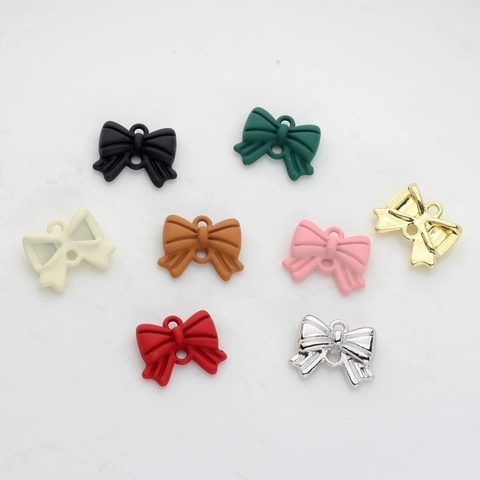 Colgantes de Lazo de Aleación Coloridos Dijes para Hacer Joyas DIY para Pendientes Collares Manualidades Mujer