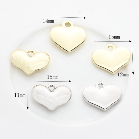 Colgante Solo Sin Cadena en Forma de Corazón de Aleación de Zinc Dijes Metálicos Galvanizados para DIY Collar Pendientes Suministros Joyería